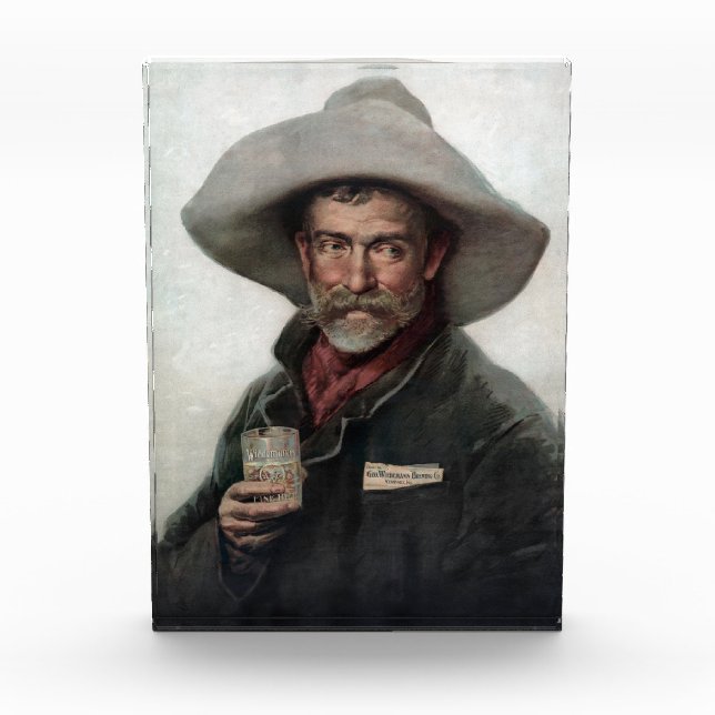 Bloque Para Fotos Vaquero franco-hispano en el viejo Saloon occident (Anverso)