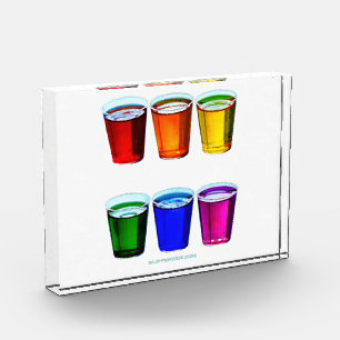 Bloque Para Fotos Vasos de chupito de SlipperyJoe's seis tazas dispu