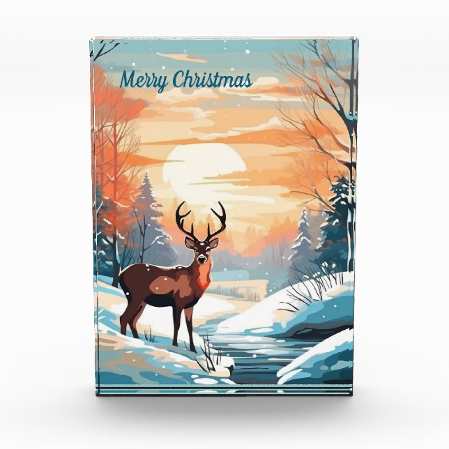 Bloque Para Fotos Vendedor de atardecer de invierno (Anverso)