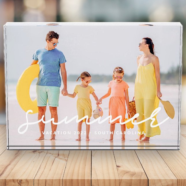 Bloque Para Fotos Verano 20XX Vacaciones familiares modernas simples (Subido por el creador)