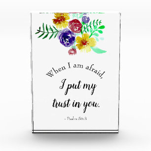 Bloque Para Fotos Verso de la Biblia sobre la cita de las flores acu