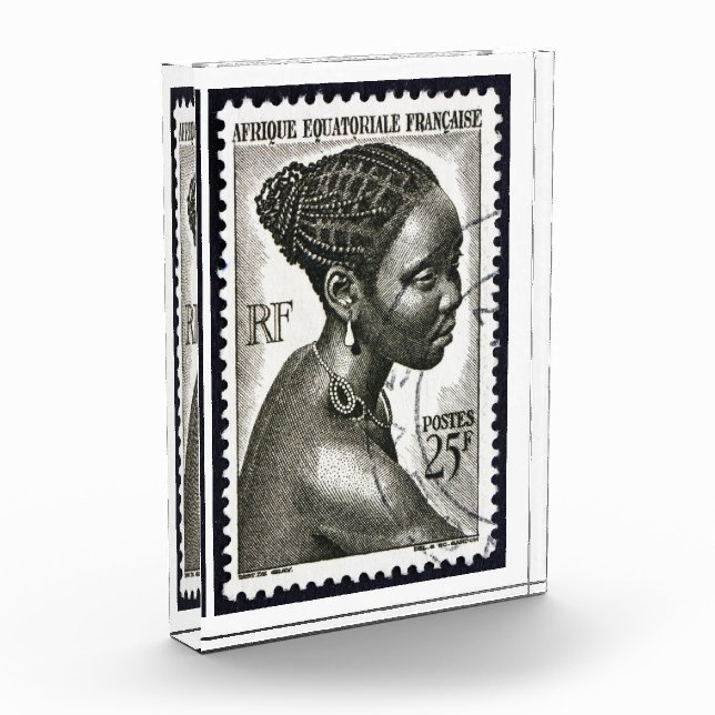 Bloque Para Fotos Viaje artístico afrique Francés "sello postal" (Izquierda)