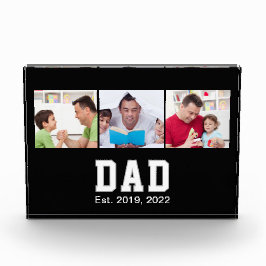 Bloque Para Fotos Vintage Dad Established Gift Text 3 Photo 