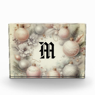 Bloque Para Fotos Vintage Pastel Watercolor Ornamentos navideños