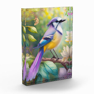 Bloque Para Fotos Violet Tufted Jay Fantasy Bird