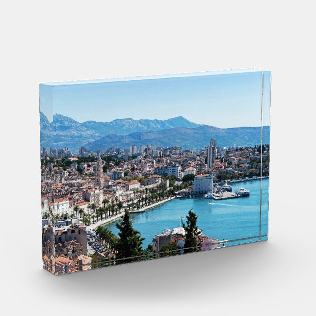 Bloque Para Fotos Vista aérea del paseo marítimo de la ciudad de Spl (Izquierda)