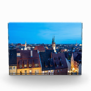 Bloque Para Fotos Vista del casco antiguo de Nuremberg de noche