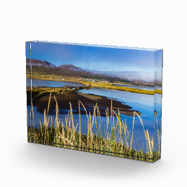 Bloque Para Fotos Vista sobre Saudarkrokur y Skagafjordur, Islandia