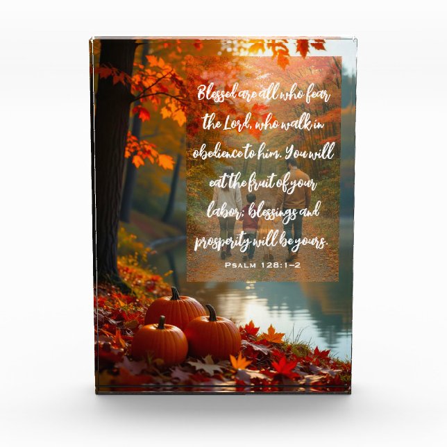 Bloque Para Fotos Walking in Grace: Autumn Family Scripture (Anverso)