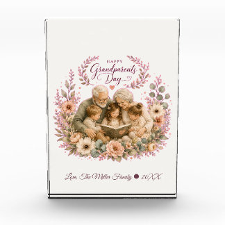 Bloque Para Fotos Watercolor Grandparents Day / Abuelos Floral