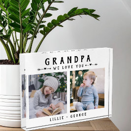 Bloque Para Fotos We Love You Grandpa Modern Photo Collage Keepsake