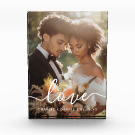 Bloque Para Fotos Wedding engagement photo love names date display