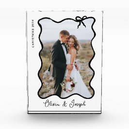 Bloque Para Fotos Whimsical Bow | Blanco y negro