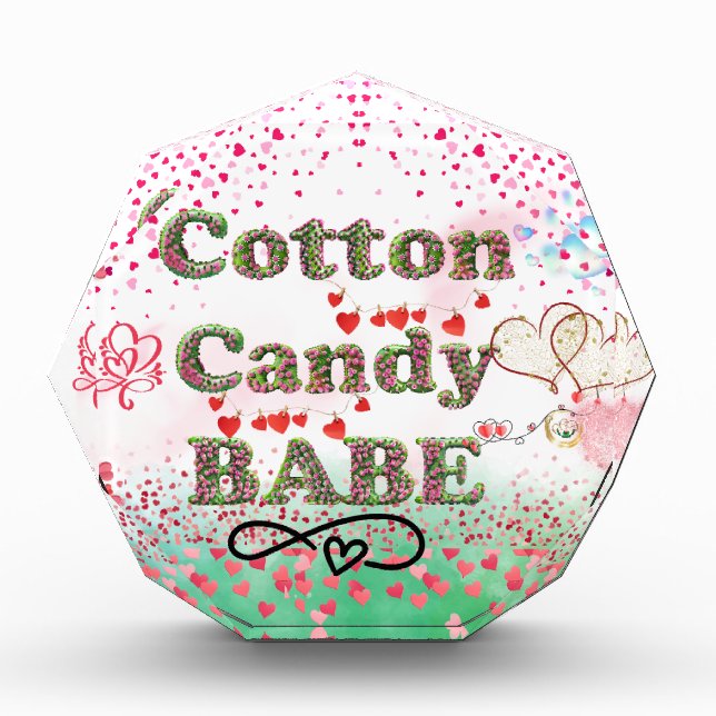 Bloque Para Fotos Whimsical Cotton Candy Babe Photo & Art Block (Anverso)