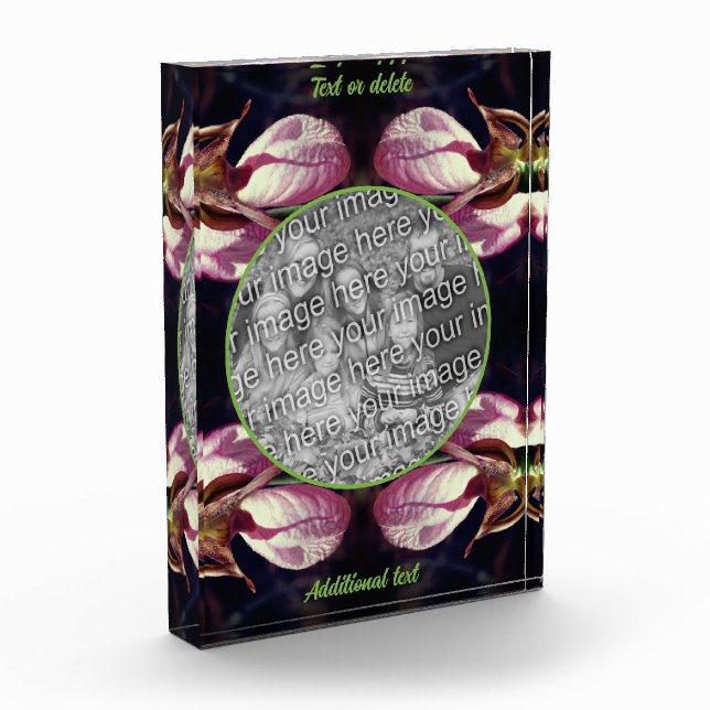 Bloque Para Fotos Wild Pink Lady Slipper Orchid Añadir el suyo propi (Izquierda)