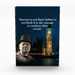Bloque Para Fotos Winston Churchill Cita En Poster De Valor