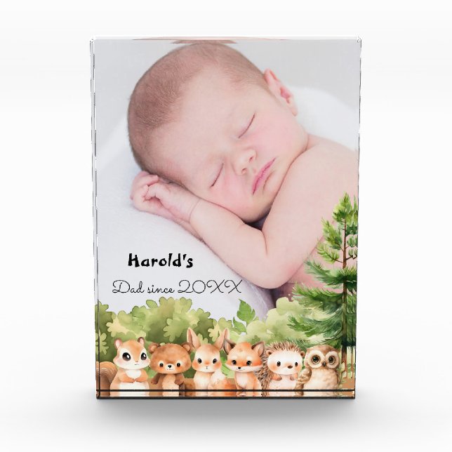 Bloque Para Fotos Woodland New Dad Baby Boy (Anverso)