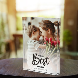 Bloque Para Fotos Worlds Best Mommy Photo with White Writing