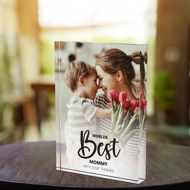 Bloque Para Fotos Worlds Best Mommy Photo with White Writing (Subido por el creador)