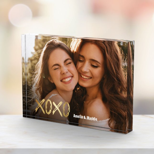 Bloque Para Fotos XOXO Best Friends Gold Script BFF (Subido por el creador)