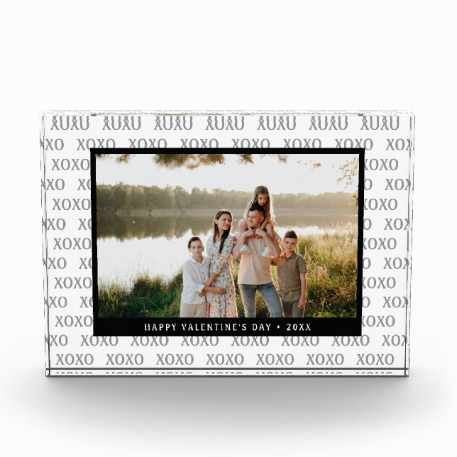 Bloque Para Fotos XOXO Pattern Custom Photo Valentine's Photo Block (Anverso)