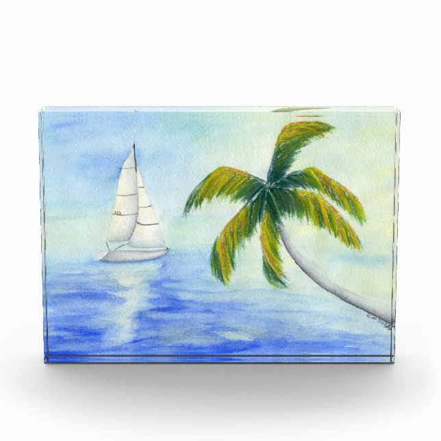Bloque Para Fotos Yate en el mar Palma (Anverso)