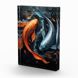 Bloque Para Fotos Yin y Yang: La danza de Koi