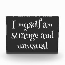 Bloque Para Fotos Yo mismo soy extraño e inusual