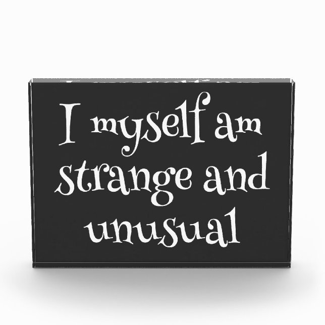 Bloque Para Fotos Yo mismo soy extraño e inusual (Anverso)
