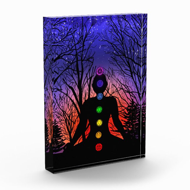 Bloque Para Fotos Yoga de meditación al atardecer (Izquierda)