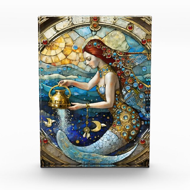 Bloque Para Fotos Zodiac - Aquarius La Sirenita Del Alumno (Anverso)