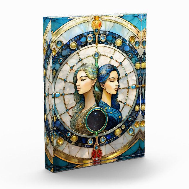 Bloque Para Fotos Zodiac - Gemini Los Gemelos (Izquierda)