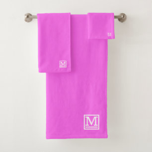 Bloque rosa monogramado