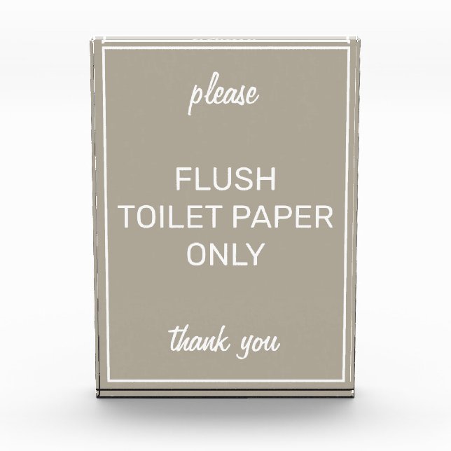 Bloque séptico moderno básico de baño beige (Anverso)