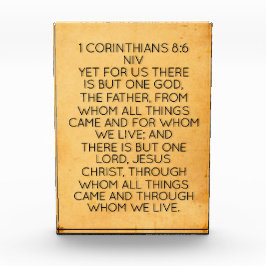 Bloque vertical de la biblia acrílica - 1 Corintio