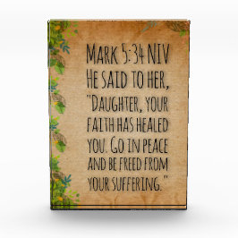 Bloque vertical de la biblia acrílica - Marcos 5:3