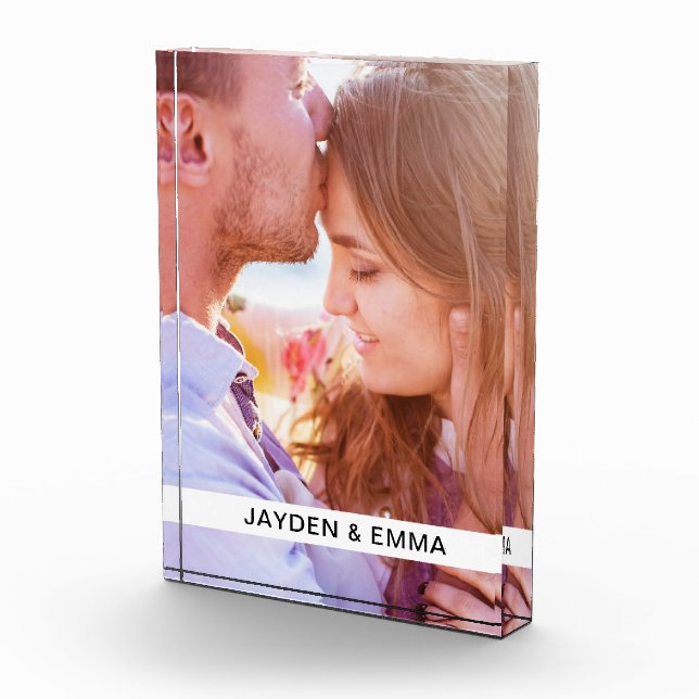 Bloquear acrílico tu foto y texto (Derecha)