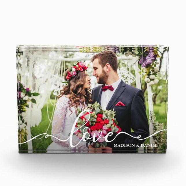 Bloqueo de fotos de Boda de Novia de Amor Elegante (Anverso)