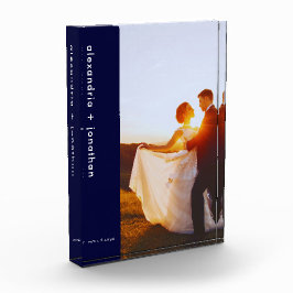 Bloqueo de fotos de Boda Minimalista azul de la Ma