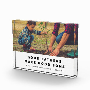 Bloqueo de fotos de "Make Good Sons" de un buen pa