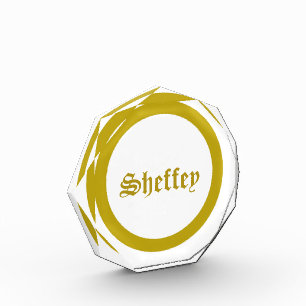 Bloqueo de fotos de monograma dorado