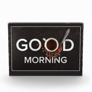 Bloqueo de fotos del café de Good Morning