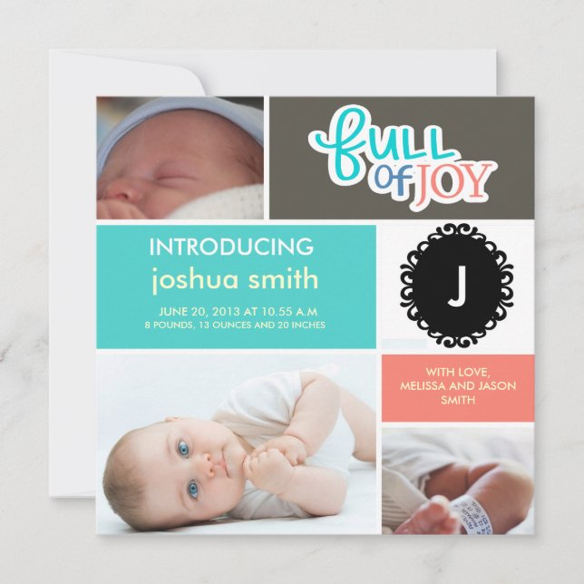 Bloqueo fotográfico de la invitación de un niño (Anverso)