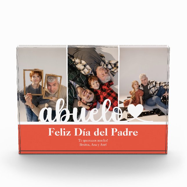 Bloqueo fotográfico moderno de 3 fotos de Abuelo D (Anverso)