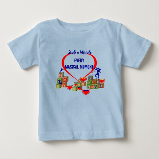 Bloques ABC - Camiseta de bebé milagro (Anverso)