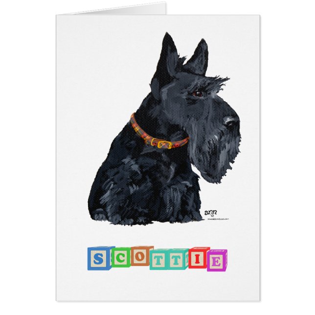Bloques alfabéticos de Terrier Escocés (Frente)