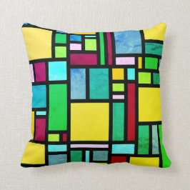 Bloques coloridos almohada de lanzamiento abstract