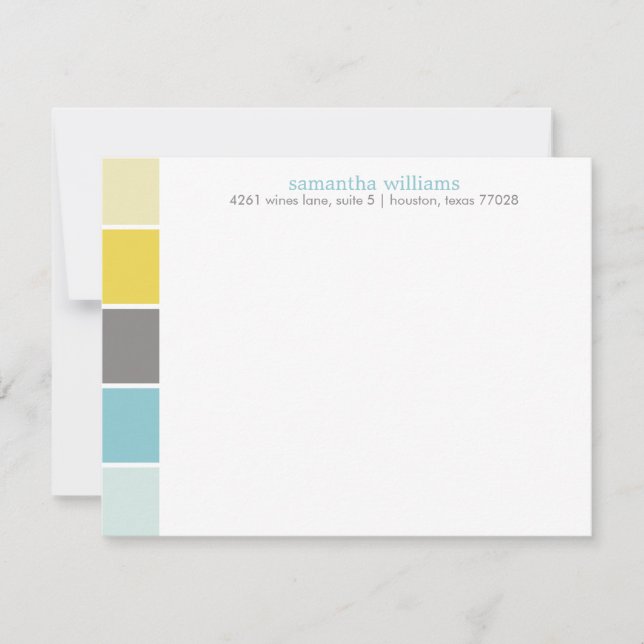 Bloques de color azul y amarillo moderno (Anverso)