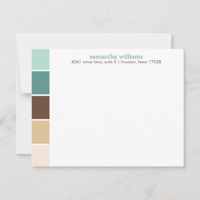 Bloques de color verde y marrón moderno (Anverso)