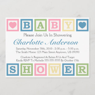 Bloques de creación Invitaciones de Baby Shower (a